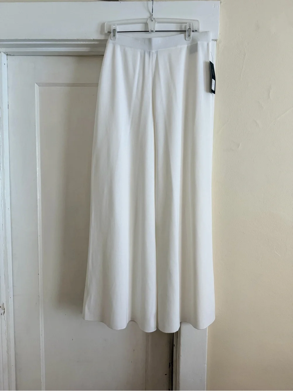 Misook White Wide-Leg Trousers